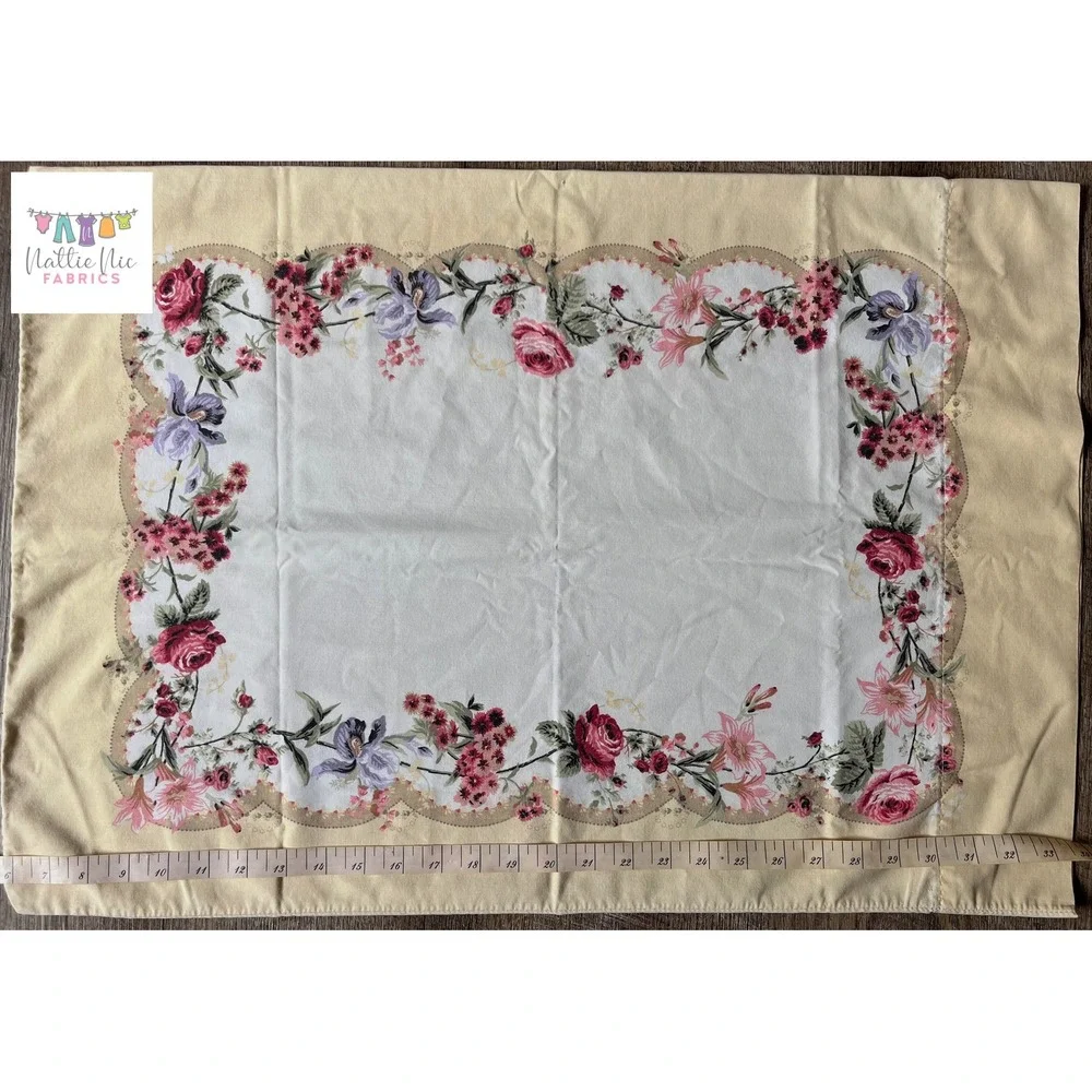 Vintage Border floral‎ set of pillowcases, Springs